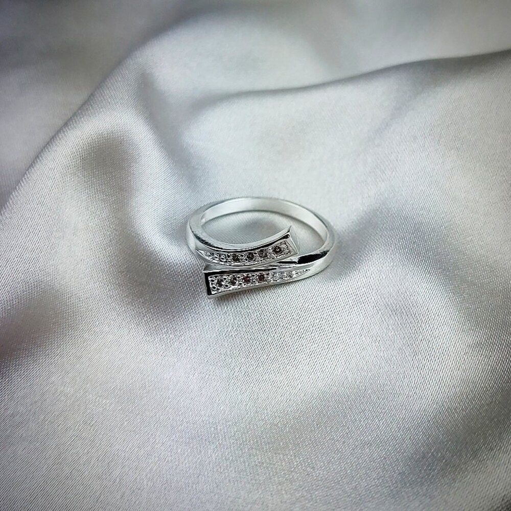 AAA Crystal Engagement Ring